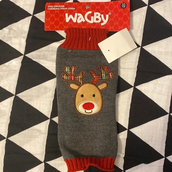 Wagby dog Christmas sweater - Picture 1 of 2